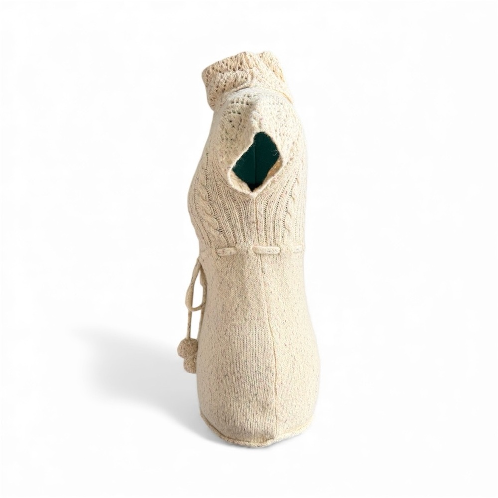 NWOT Anthropologie Cream Cable Knit Cowl Neck Sweater - Picture 9 of 12